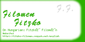 filomen fitzko business card